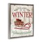 Stupell Industries Rustic Winter Wonderland Sleigh Framed Floater Canvas Wall Art